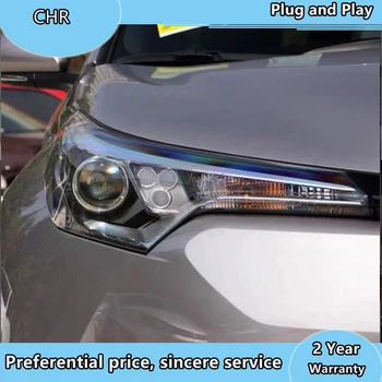 Bil Styling til 2018-2019 Nye Toyota CHR Forlygter LED-Kørelys KØRELYS Bi-LED Linse Høj Lav Beam LED med dynamisk vende signl 1