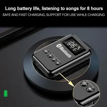 Bluetooth-5.0-Modtager, Sender Trådløse Musik-Adapter Til Bil FM-Senderen Hovedtelefoner Højttalere, LED Skærm, Støtte TF Kort 4