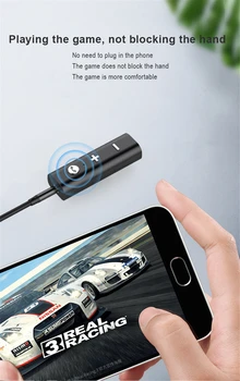 Bluetooth-5.0 Trådløse Adapter Modtager til Hovedtelefoner på 3,5 mm Håndfri Bil Stereo BT AptX Lyd-Receptor med Mikrofon 4