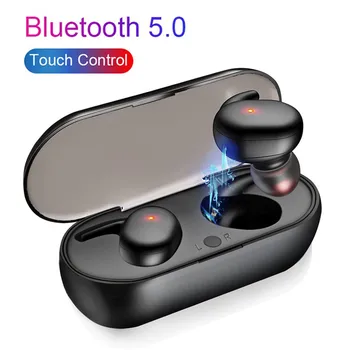 Bluetooth-5.0 wireless stereo headset in-ear TWS støjreduktion headset til Android, IOS system mobiltelefon med mikrofon 3