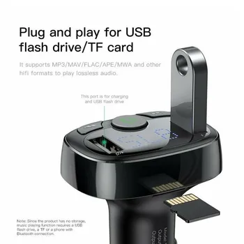 Bluetooth FM-Senderen Modulator Håndfri bilsæt (Mp3-Lyd 3.4 EN USB Telefon Transmittor Oplader Dobbelt Med FM-Bil-Afspiller S6G2 4
