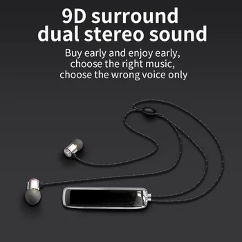 Bluetooth Hovedtelefoner med selvudløser Dual Stereo Lyd Trådløst Sport hovedtelefoner Halskæde TWS ørepropper Par hovedtelefoner til elsker
