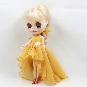 Blyth dukke tøj farve blomst kjole sommer nederdel egnet til 1/6 30cm normal og fælles organ iskolde dukke eller blyth 0