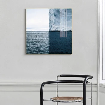Blå hav isbjerget Landskab Lærred Maleri Plakater og Prints Cuadros Quadro Væg Kunst Billeder Til stuen Hjem Dekoration 0