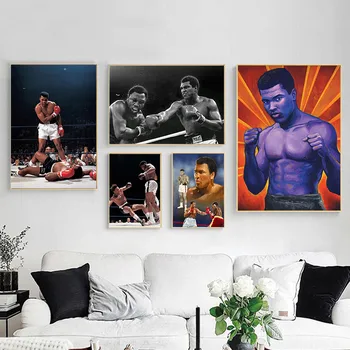 Boksning Boxer Mester Muhammad Ali Motiverende Citat Væg Kunst, Lærred Maleri Nordiske Billede For Living Room Dekoration 5
