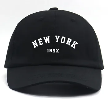Bomuld broderi NEW YORK baseball cap unisex pure black fashion far hatte buede solhat ny snapback caps høj kvalitet 20068