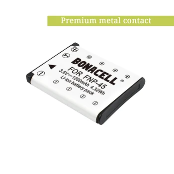 Bonacell 1200mAh EN-EL10 DA EL10 Genopladeligt Batteri til Olympus Li-40B, Li-42B / Fuji NP-45 S210 S500 S510 S520 S3000 1