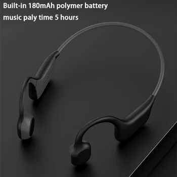 Bone Conduction Vandtætte Hovedtelefoner Bluetooth-5.0 Trådløse Sport Hovedtelefoner IPX6 Stereo Headset med Mikrofon Til at Køre 2