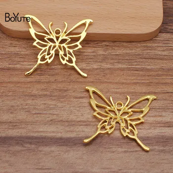 BoYuTe (50 stk./Masse) 41*35MM Metal Alloy Butterfly Vedhæng Materialer Vintage DIY Håndlavede Smykker Tilbehør Engros 1