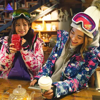 Brand Ski Suit Kvinder Mountain Ski, Der Passer Til Kvinder Vandtæt Termisk Snowboard Jakke + Skibukser, Åndbar Vinter Sne 0