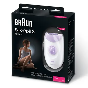 Braun Silk-Epil 3 3170 Bærbare Elektriske Fri Kvinde Epilator Kvindelige Epilator Smertefri Remover Hårfjerning 2
