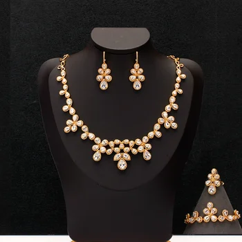 BrideTalk 4STK Stor Luksus smykke sæt AAA Cubic zirconia smykker til Nigeria kvinder bryllup & forlovelsesfest på salg 10056