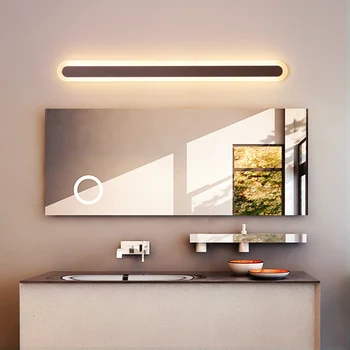 Brun Moderne LED-Spejl-Lys 0,4 M~1,2 M væglampe badeværelse lys, soveværelse hovedgærde væg sconce lampe deco Anti-tåge spejlet lys 12800