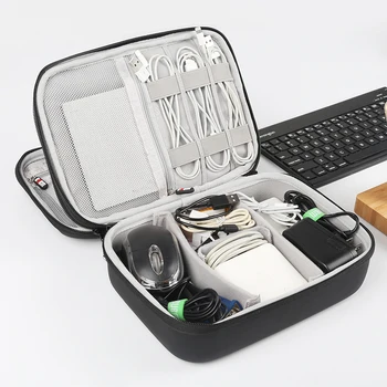 BUBM Gadget Arrangør Sag Digitale opbevaringspose Elektronik Arrangør for Opladere Kabler Harddisk iPad Mini Beskyttelses Pose 4