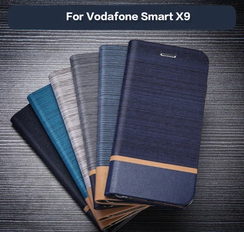 Business Pu Læder Taske Til Vodafone Smart X9 Flip Case Soft Tpu Silicone Tilbage Dække For Vodafone Smart X9-Kort Slot Book Sag 5