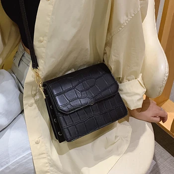 [BXX] Sten Mønster PU Læder skuldertasker Til Kvinder 2021 Dame Nitter Crossbody Taske Kvindelige Håndtasker Design Travel Bag HN870 2