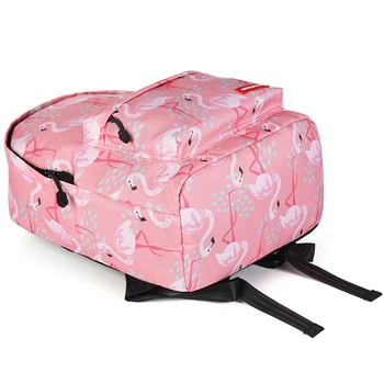 Bærbar computer skoletaske til Teenage-Piger Flamingo Udskrivning Rygsæk Kvinder Mode Pink Bagpack Rejse Rygsæk Mochila Feminina Mujer 0