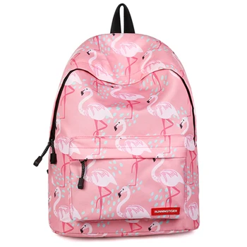Bærbar computer skoletaske til Teenage-Piger Flamingo Udskrivning Rygsæk Kvinder Mode Pink Bagpack Rejse Rygsæk Mochila Feminina Mujer 3
