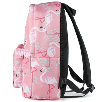 Bærbar computer skoletaske til Teenage-Piger Flamingo Udskrivning Rygsæk Kvinder Mode Pink Bagpack Rejse Rygsæk Mochila Feminina Mujer 4