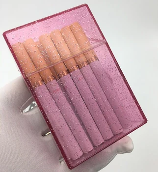 Bærbare Cigaret Sag Robust cigaretholder Engineering Plast Lysende Klart Cigaret Sag Box Stor Gave til Kvinder 0
