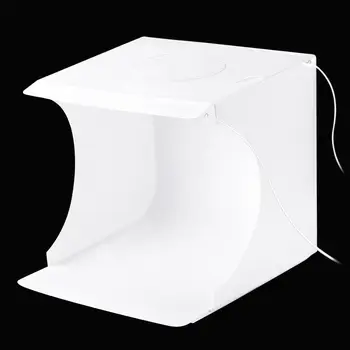 Bærbare Folde 2LED Fotografering Shadowless Nederste Lampe Foto Box Til Smykker, Pynt Skydning Studio Mini Foto-Box 3