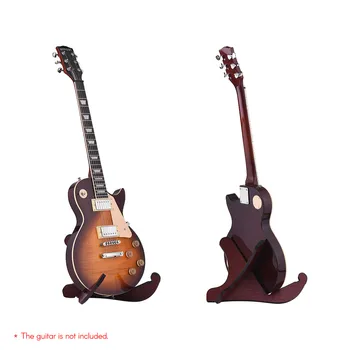 Bærbare Gulvtæppe Type Træ-Akustiske Guitar Stand Holder musikinstrument Beslag Aftagelig Ramme for bas 5