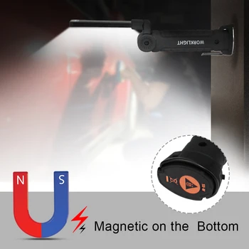 Bærbare LED Lommelygte Magnetiske Fakkel USB-Genopladelige Sammenklappelig Førte Arbejde Lys Bil Inspektion Lampe Til Udendørs Camping Belysning 1