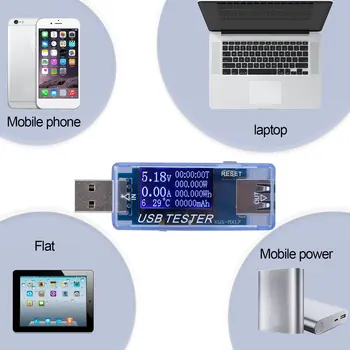 Bærbare Mini-0-150W Magt 0-99999 mAh Kapacitet 0-999.999 Wh Elektrisk Energi Digital Display USB-Multifunktions-Tester 4