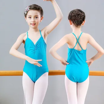 Børn Ballerina Rem Ballet Dans Gymnastik Trikot for Piger Bodyer Kostume Danse Tøj Danser Tøj Slid 0