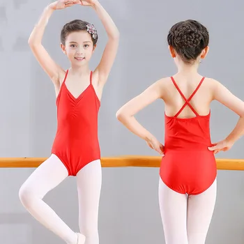 Børn Ballerina Rem Ballet Dans Gymnastik Trikot for Piger Bodyer Kostume Danse Tøj Danser Tøj Slid 1