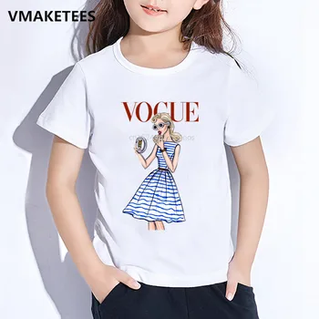 Børn Sommer Korte Ærmer Piger & Drenge T-shirt Børn Harajuku Mode, Skønhed Print T-shirt Casual Fashion Baby Tøj 1