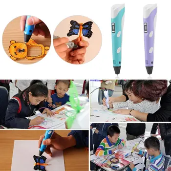 Børns Tegning Magic 3D-Printer, Pen Sæt LCD-Display, 3D-Tegning Pen Med Stærke Fibre Fødselsdagsgave Gave Til Børn 1