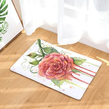 CAMMITEVER Rose Blomstret Drue Haven Style Flower Tæpper kan Vaskes Soveværelse Kunstige Tekstil Område Tæpper 5