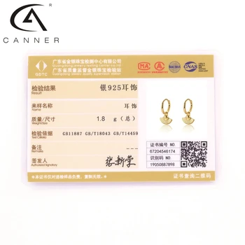 CANNER Øreringe Til Kvinder Ins Geometriske Sektor Ægte 925 Sterling Sølv Øreringe Hoops koreanske Fine Smykker Pendientes 2