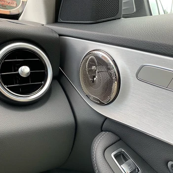 Car-styling Døren Stereo Højttaler dekoration decals auto Diskant trim strimler dækker 2stk For Mercedes-Benz E-klasse W213 16-17 2