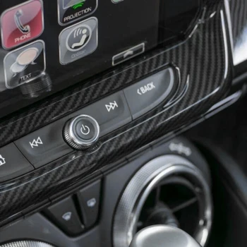 Carbon Fiber ABS Centrale Console-Displayet Navigation Sn Trim Panel for Chevrolet Camaro 2016-2020 Bil Tilbehør 4