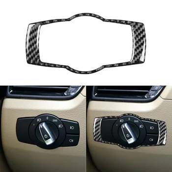 Carbon Fiber Forlygte Skifte Frame Trim Cover Sticker til BMW X1 E84 2011-Sticker Dækker Trim Bil Styling Tilbehør 0
