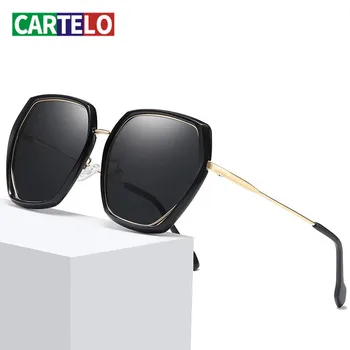 CARTELO Kvinder Solbriller, Polariserede Flad Top Solbriller Brand Designer Kørsel solbriller til Kvinder af Høj Kvalitet, Rektangel Stil 4
