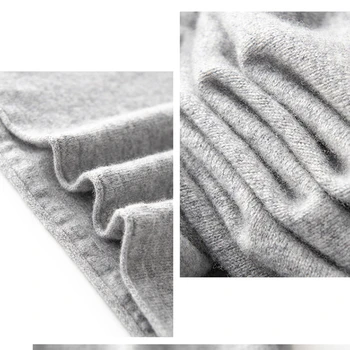Cashmere sweater kvinder, ren uld V-hals strikket mænds sweater med lange ærmer sort / hvid pullover sweater kvinder i 2020
