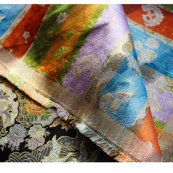 CF527 1måleren Kranen Jacquard Nishijin Brocade Fabric Kinesisk Qipao Cheongsam/Japansk Kimono Tøj Stof DIY Syning Klud 1