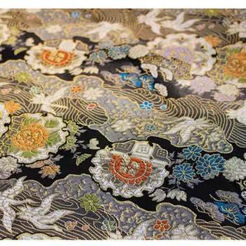 CF527 1måleren Kranen Jacquard Nishijin Brocade Fabric Kinesisk Qipao Cheongsam/Japansk Kimono Tøj Stof DIY Syning Klud 2