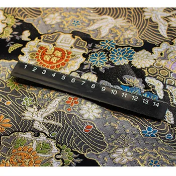 CF527 1måleren Kranen Jacquard Nishijin Brocade Fabric Kinesisk Qipao Cheongsam/Japansk Kimono Tøj Stof DIY Syning Klud 5