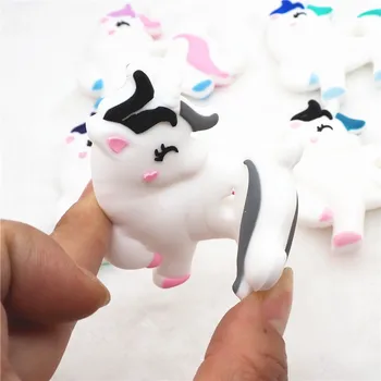 Chenkai 10STK BPA-Fri Silikone Unicorn Bidering DIY Baby Brusebad Tegnefilm Dyr Sut Dummy Bidering Sensoriske Toy Tilbehør 3
