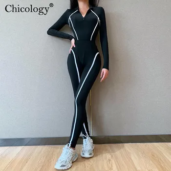 Chicology 2020 Sportslige To Delt Sæt Langærmet Top Bukser Kvinder Vinteren Falder Tøj Sexet Nye Mode 2 Pc Udstyr Streetwear 2