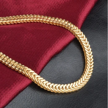 CiNily Hip Hop Forgyldt Guld Slange Halskæde 5 Størrelser Lang Kort Halskæde Classic Fashion Smykker Gaver til Mand, Kvinde 0