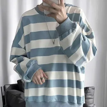 [classic] Hong Kong Style stribet sweater koreanske studerende løs tendens mænds Blød Pullover Jakke Mænd sweater plaid tilbud 0