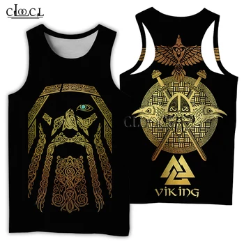 CLOOCL Viking Symbol Tatoveringer Raven 3D Printet Mænd Shirt Vest Harajuku Mode Sommeren Streetwear Unisex Tank Tops Drop Shipping 2