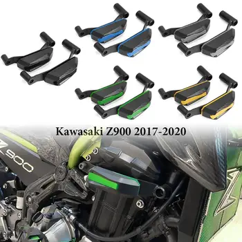 CNC Aluminium Carbon Motorcykel Motor Cover Crash Pads Ramme Skyder Protector Stator Vagt For Kawasaki Z900 2017 2018 2019 2020 2