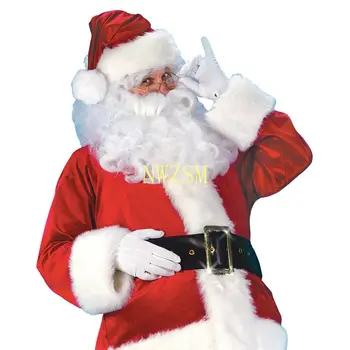 Cosplay kostume Mærke 5PCS Santa Claus Kostume til Mænd, Kvinder Passer til julefrokost Outfit Lyst til Xmas Kjole 2