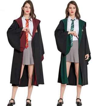 Cosplay Kostume Potter Halloween Kostumer Magic Robe Cape Hermione Passer Binde Tørklæde Wand Briller Godric Gave Potter-Cosplay 2